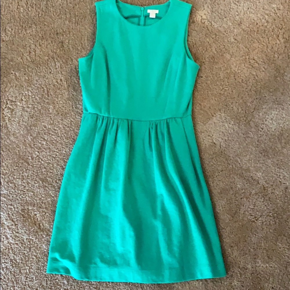 J. Crew green sleeveless dress
